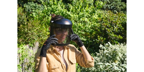 Face shield with nylon mesh