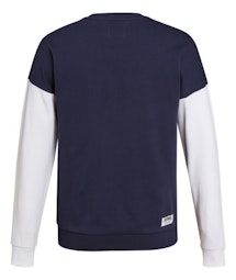 Sweatshirt Colourblock - Navy / White