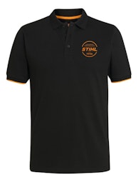Polo Shirt Circle Logo - Black