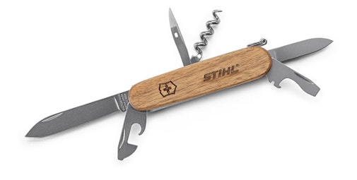 Canivete com cabo em madeira